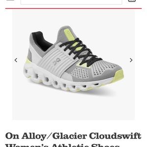 On cloud cloudswift size 7. Worn one time and look brand new.